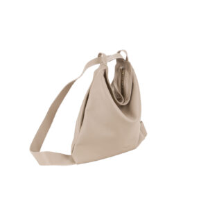 Borsa in pelle da donna convertibile in zaino, con tasche laterali, senza parti metalliche leggera e capiente