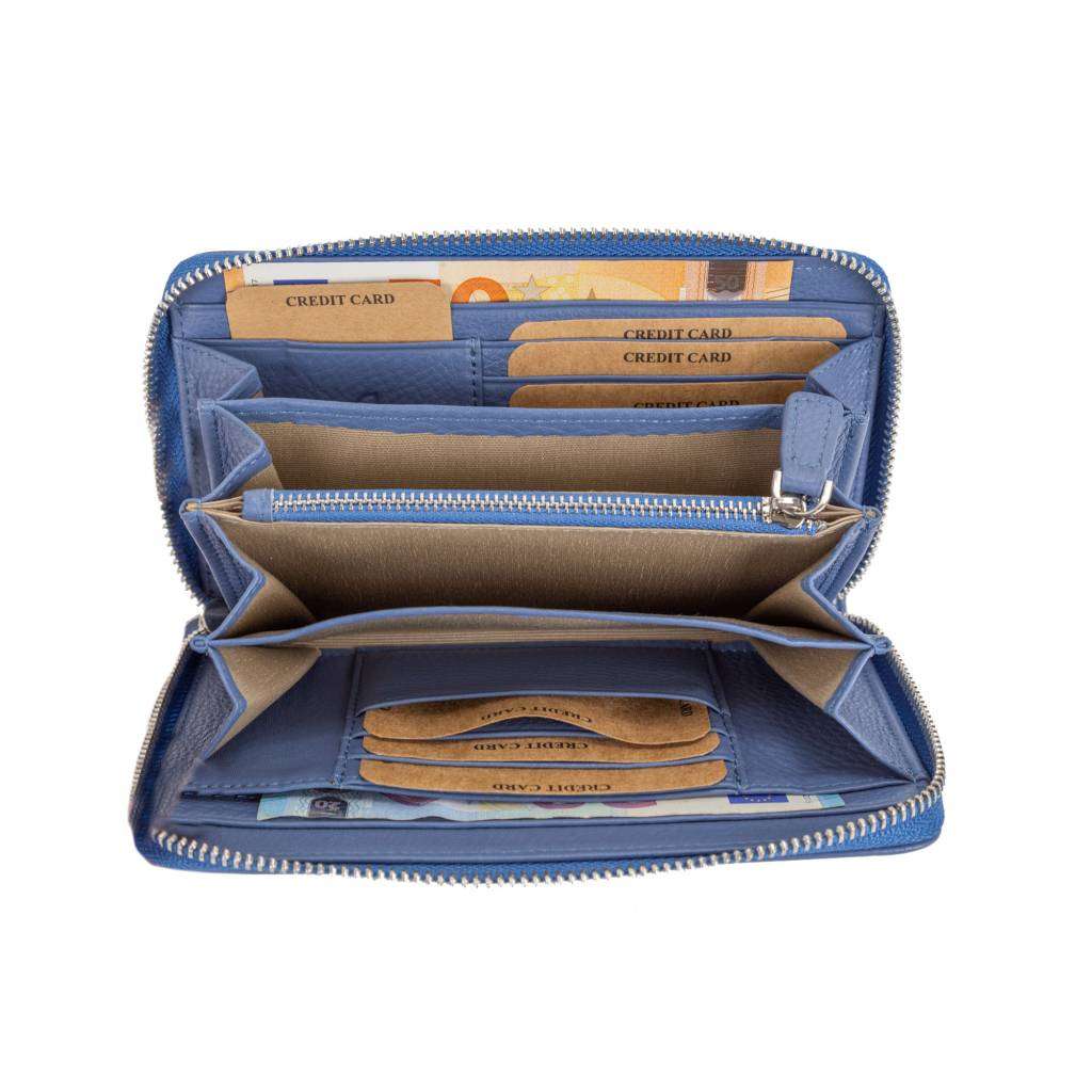 "Zip-round" leather wallet - Pelletteria Veneta