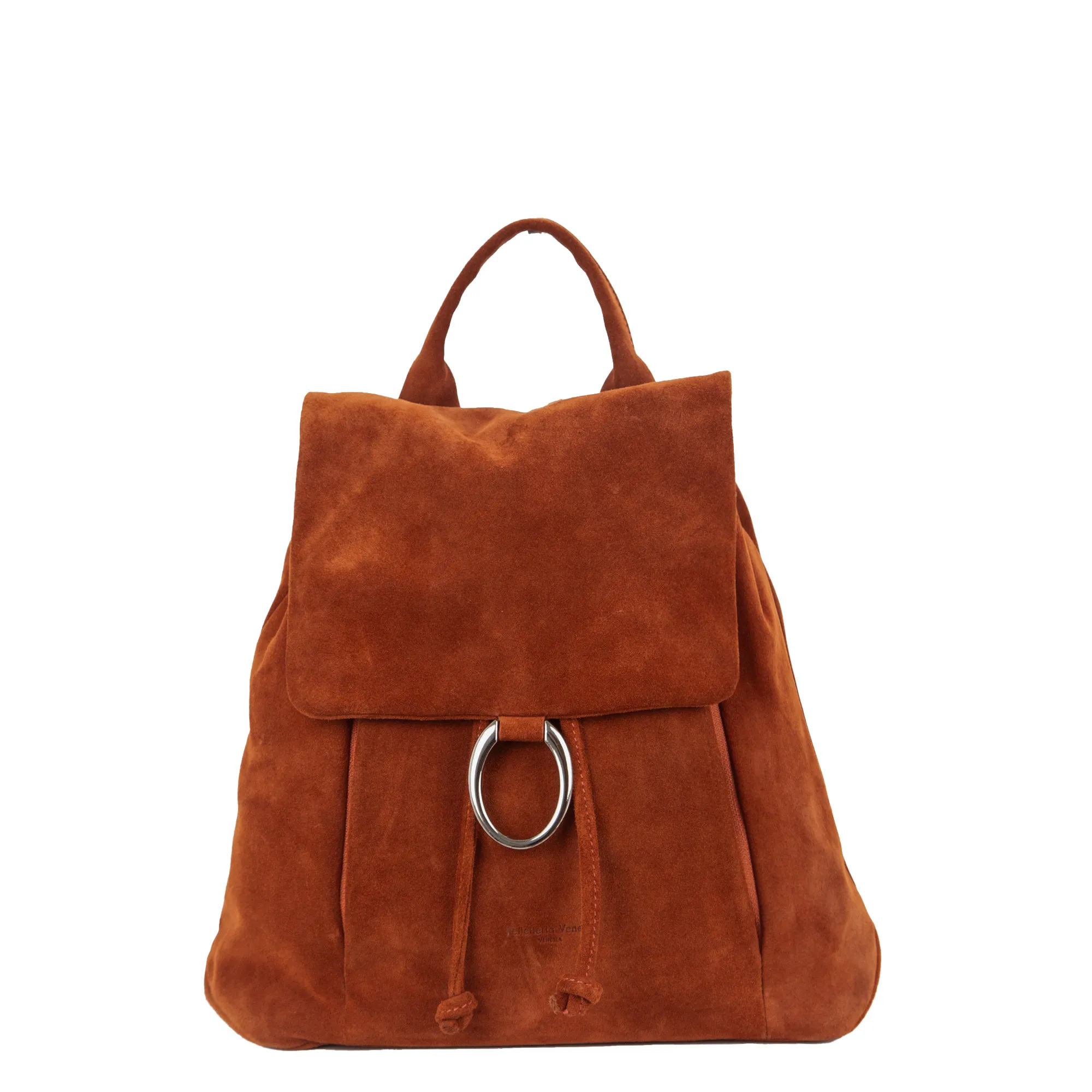 Zaini Zaino Di Charlotte Purpurea 0605 Zaino In Pelle Martellata