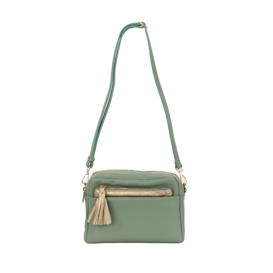 Leather cross-body D24093