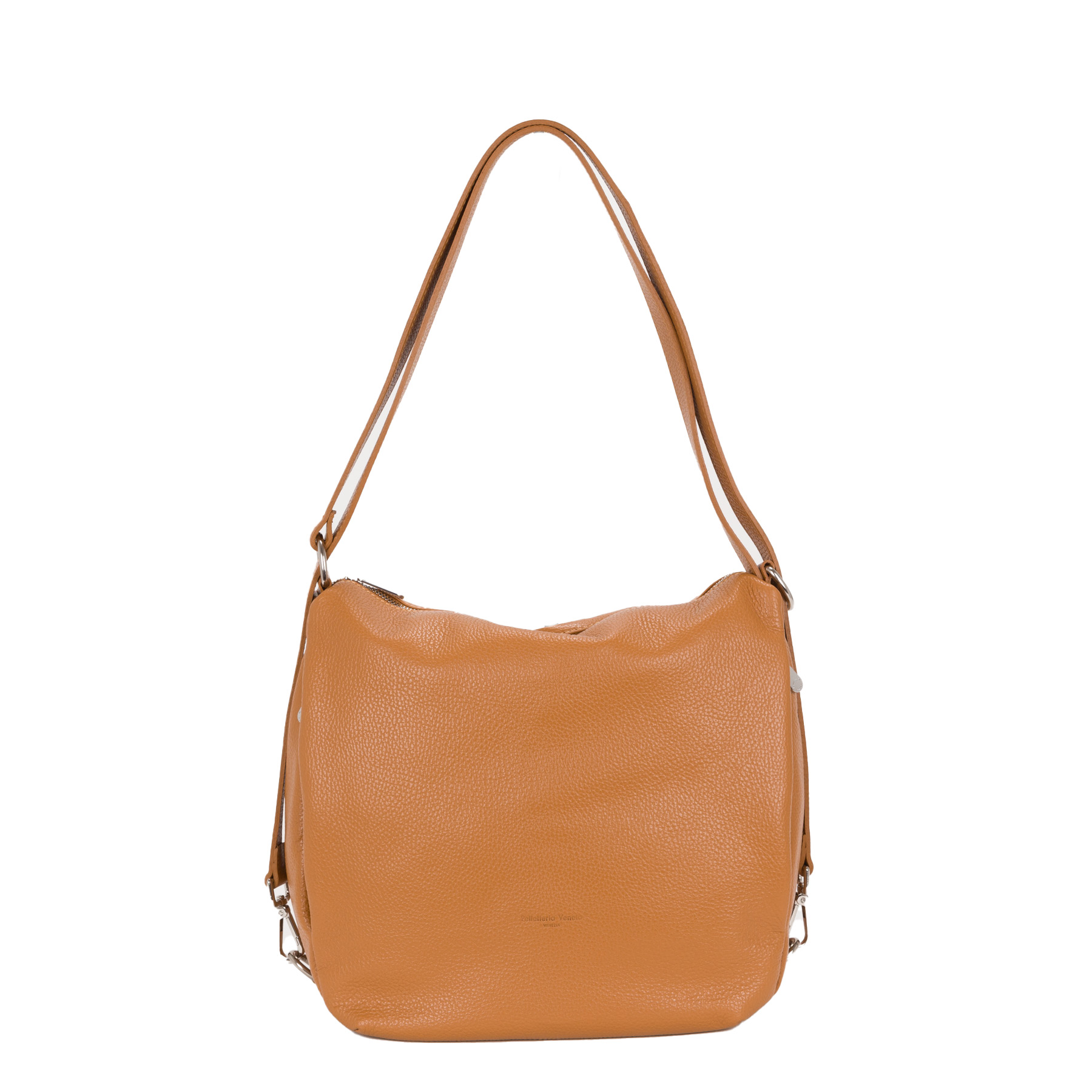Coveri Borsa A Spalla Convertibile In Zaino Donna - Ecopelle Morbida Multitasche, Vintage, Tracolla Regolabile, ART. 4616, Colore Nero