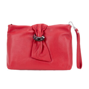 Pochette in pelle N24453 con decorazione in vetro di Murano