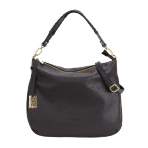 Borsa a spalla V25484 in pella martellata a grana grossa