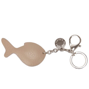 Alternative view of Portachiavi in pelle  AC020 a forma di pesce con moschettone