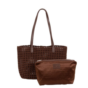 Alternative view of Hand woven satin shopper ST24445
