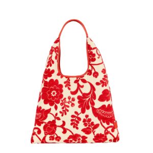 Alternative view of Damask fabric and leather shopper T25700 by Pelletteria Veneta