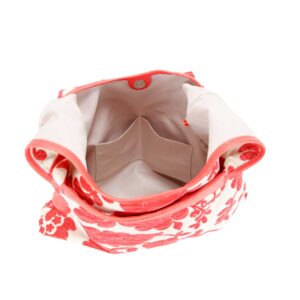 borsa in tessuto damascato di Pelletteria Veneta rossa