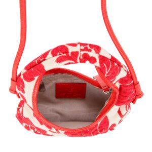 borsa in tessuto damascato di Pelletteria Veneta rossa