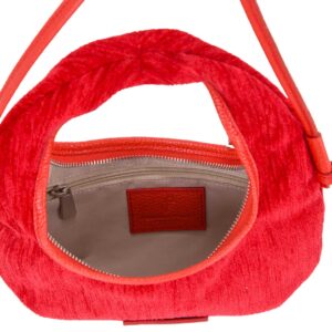 borsa in tessuto damascato di Pelletteria Veneta rossa