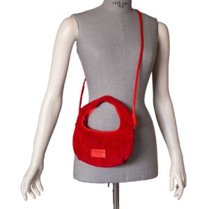 borsa in tessuto damascato di Pelletteria Veneta rossa