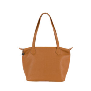 Medium leather shopper D25486 with organizer - Tan leather