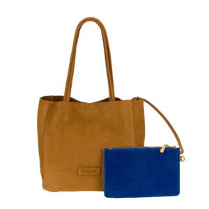 Shopper in pelle nabuk NB25411 di Pelletteria Veneta - Brandy