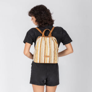 Alternative view of Velvet  canvas Backpack in T25712 fabric by Pelletteria Veneta