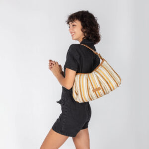 Alternative view of Velvet  canvas Shoulder bag in T25713 fabric by Pelletteria Veneta