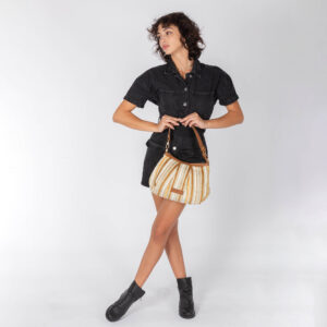 Alternative view of Velvet  canvas T25714 fabric shoulder bag by Pelletteria Veneta