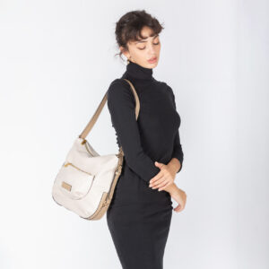 Alternative view of Two-way large grain shoulder bag V25514 by Pelletteria Veneta