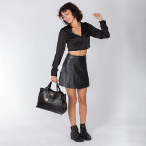 Alternative view of Large leather handbag N25611 by Pelletteria Veneta