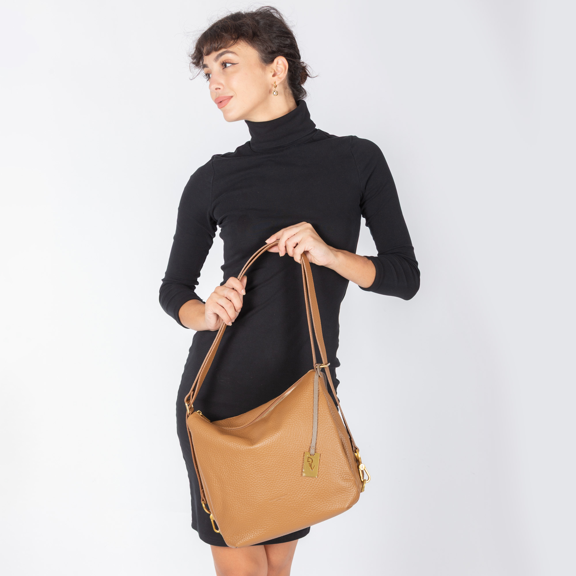 Shopper multiscomparto V25310 in pelle da donna di Pelletteria Veneta - immagine 2