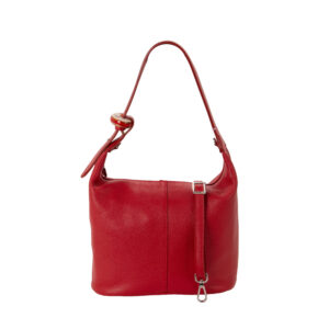 Borsa a spalla in dollarino V26518 con dettaglio in vetro di Murano