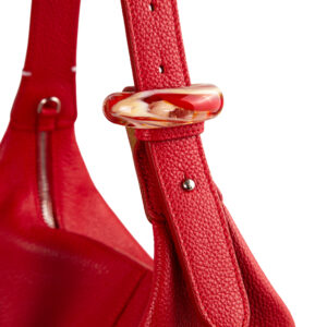 Alternative view of Borsa a spalla in dollarino V26518 con dettaglio in vetro di Murano