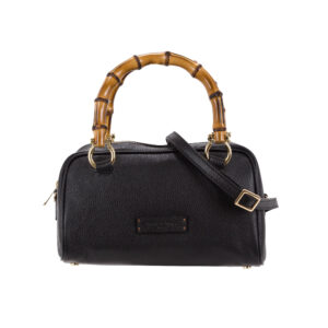 Borsa a mano con manici in bamboo V26516 di Pelletteria Veneta