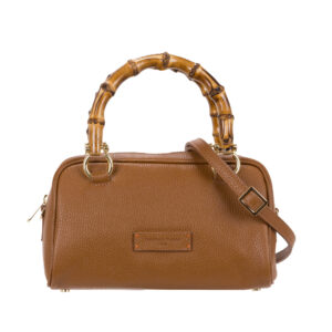 Borsa a mano con manici in bamboo V26516 di Pelletteria Veneta