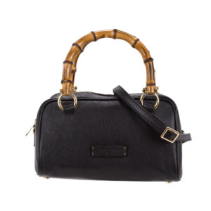 Borsa a mano con manici in bamboo V26515 di Pelletteria Veneta