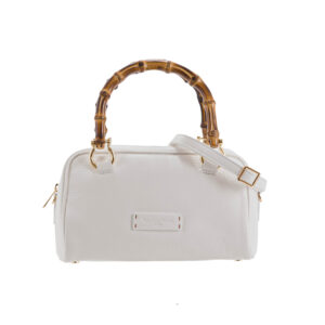 Borsa a mano con manici in bamboo V26515 di Pelletteria Veneta