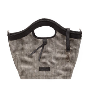 Borsa a mano in paglia intrecciata e pelle di Pelletteria Veneta