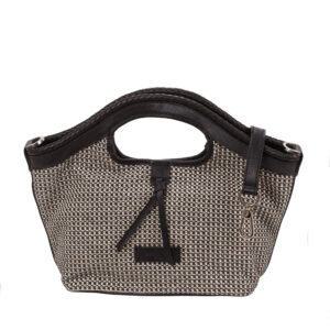 Borsa a mano in paglia intrecciata e pelle di Pelletteria Veneta