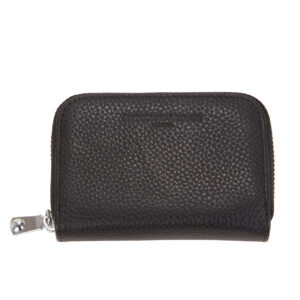 Portatessere in pelle con zip
