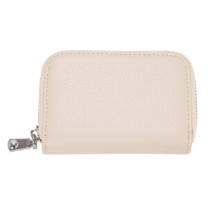 Portatessere in pelle con zip
