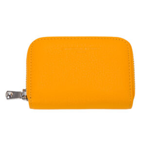 Portatessere in pelle con zip