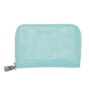 Portatessere in pelle con zip