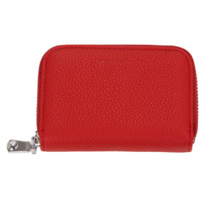 Portatessere in pelle con zip