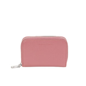 Portatessere in pelle con zip