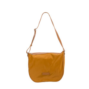 Large Women's Shoulder Bag in Waterproof Nylon and Italian Leather