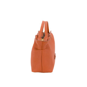Borsa a mano in pelle da donna di Pelletteria Veneta | Collezione Faro - Arancione