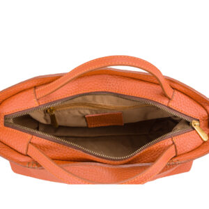Borsa a mano in pelle da donna di Pelletteria Veneta | Collezione Faro - Arancione