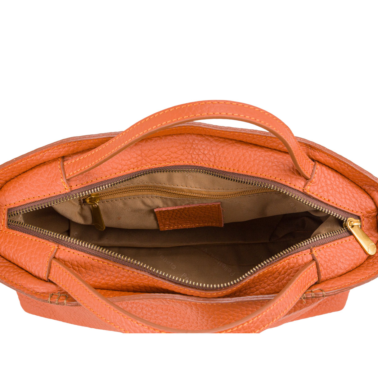 Borsa a mano in pelle da donna di Pelletteria Veneta | Collezione Faro - Arancione