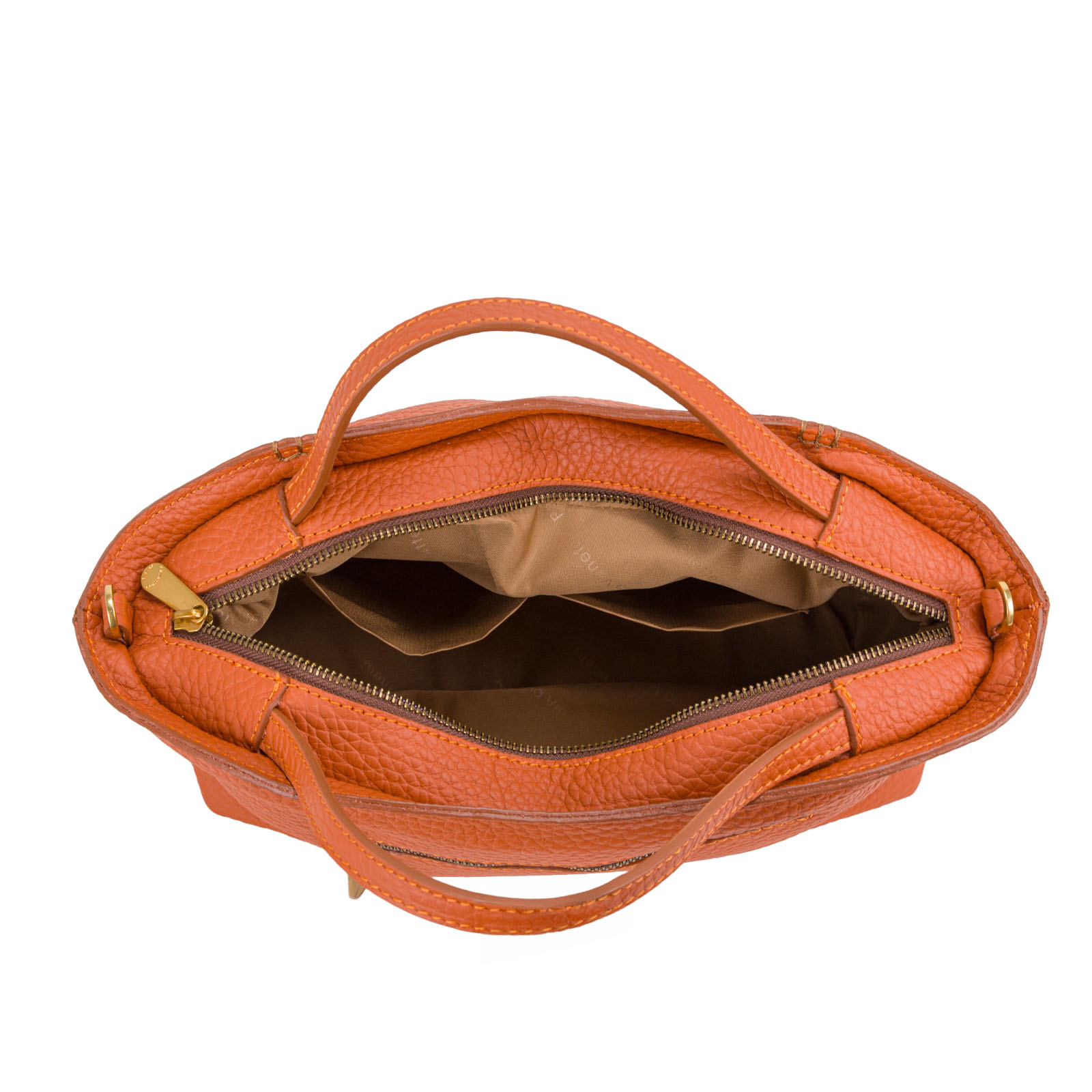 Borsa a mano in pelle da donna di Pelletteria Veneta | Collezione Faro - Arancione