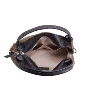 Borsa a spalla grande da donna in nylon e pelle di Pelletteria Veneta