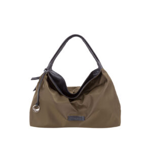 Borsa a spalla grande da donna in nylon e pelle di Pelletteria Veneta