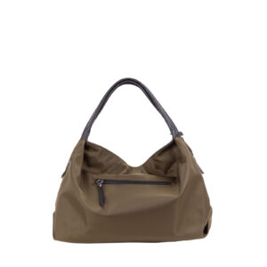 Borsa a spalla grande da donna in nylon e pelle di Pelletteria Veneta