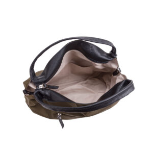 Borsa a spalla media da donna in nylon e pelle di Pelletteria Veneta