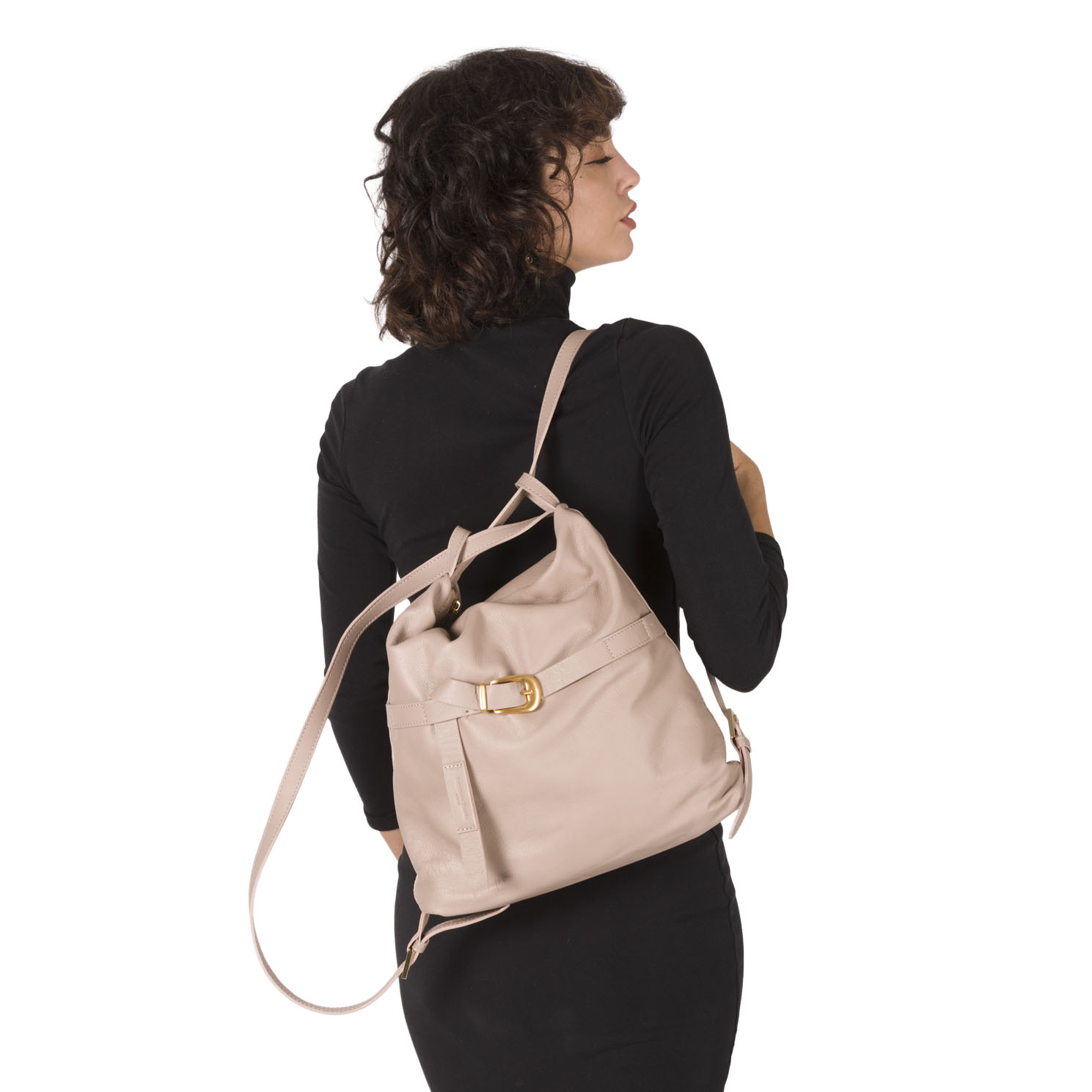 Mura Collection Convertible Leather Shoulder Bag and Backpack - Image 3