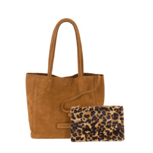 Shopper media in nabuk -Collezione Campiello