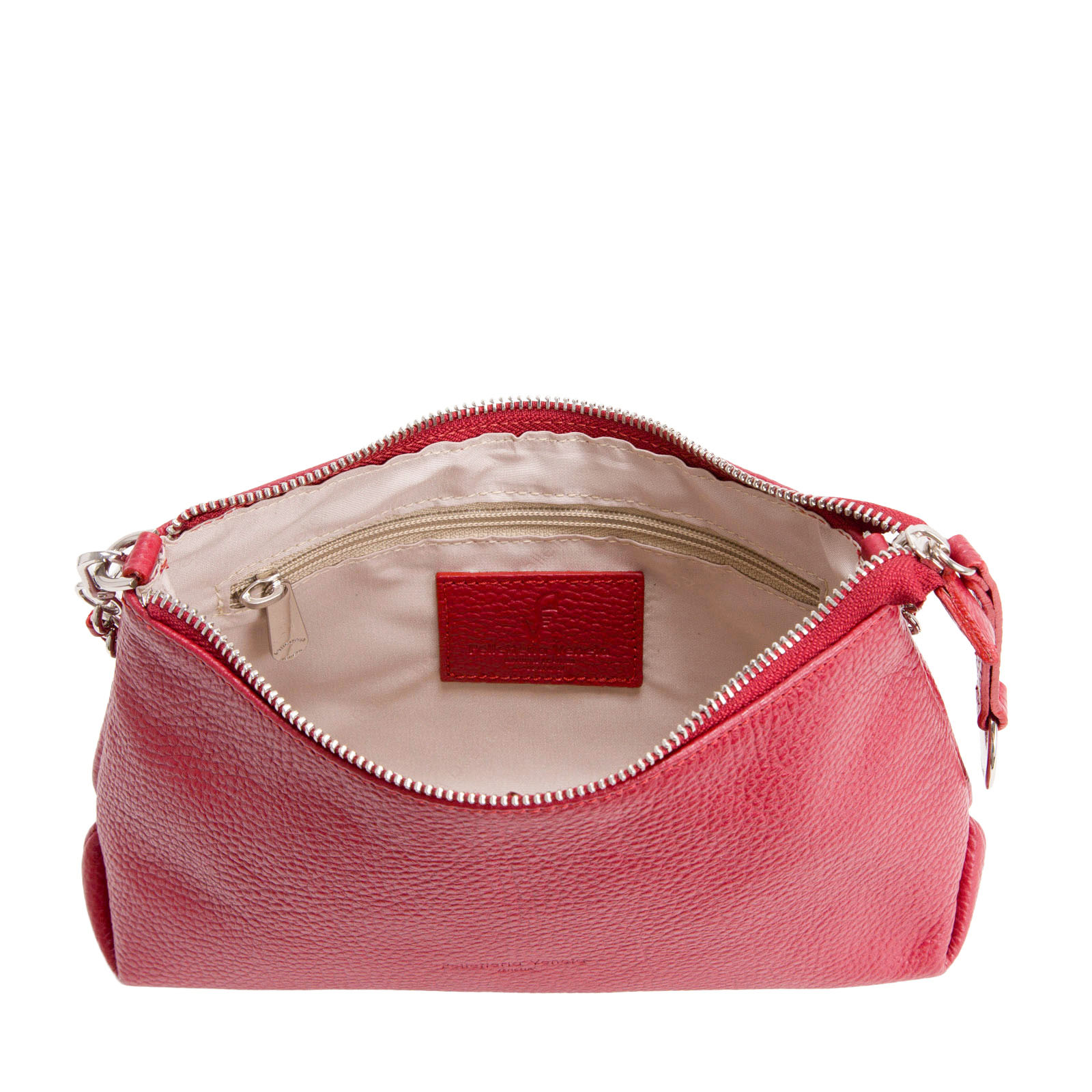 Fondamenta Collection Tumbled Leather Pochette with Chain and Strap D27127 - Image 7
