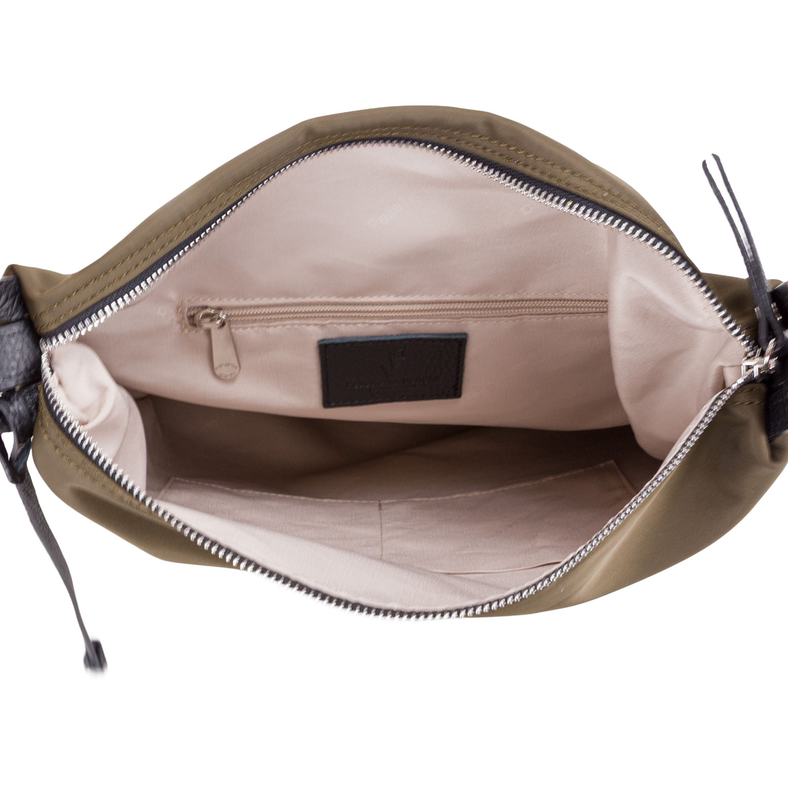 Zaino convertibile a spalla in nylon e pelle da donna di Pelletteria Veneta