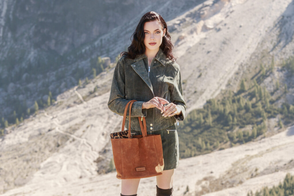 Shopper in nabuk collezione campiello cognac NB27412